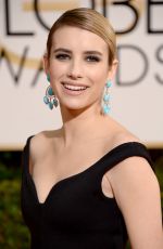 EMMA ROBERTS at 71st Annual Golden Globe Awards