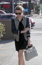 EMMA ROBERTS in Short Skirt Out and About in Los Angeles