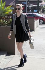 EMMA ROBERTS in Short Skirt Out and About in Los Angeles