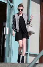 EMMA ROBERTS in Short Skirt Out and About in Los Angeles