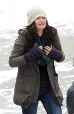 EMMY ROSSUM on the Set of Shameless