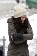 EMMY ROSSUM on the Set of Shameless