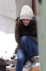 EMMY ROSSUM on the Set of Shameless