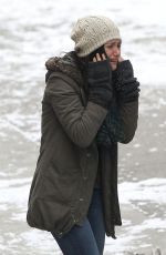 EMMY ROSSUM on the Set of Shameless