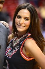 GENESIS RODRIGUEZ at Thunder vs Heat Game in Miami