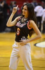 GENESIS RODRIGUEZ at Thunder vs Heat Game in Miami