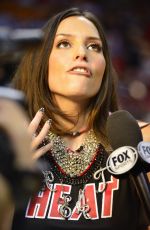 GENESIS RODRIGUEZ at Thunder vs Heat Game in Miami