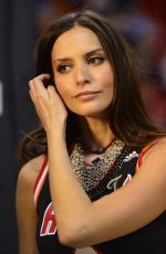 GENESIS RODRIGUEZ at Thunder vs Heat Game in Miami