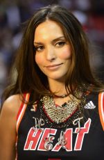 GENESIS RODRIGUEZ at Thunder vs Heat Game in Miami