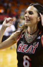 GENESIS RODRIGUEZ at Thunder vs Heat Game in Miami
