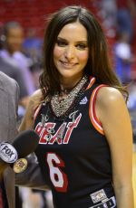 GENESIS RODRIGUEZ at Thunder vs Heat Game in Miami
