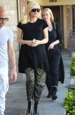 GWEN STEFANI at an Acupuncture Studio in Los Angeles