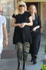 GWEN STEFANI at an Acupuncture Studio in Los Angeles