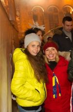 HAYDEN PANETTIERE and Klitchko Family at New Years Eve in Kiev