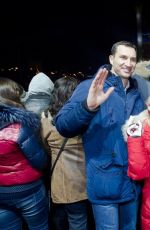 HAYDEN PANETTIERE and Klitchko Family at New Years Eve in Kiev