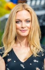 HEATHER GRAHAM on the Set of Extra at the Grove in Los Angeles