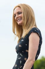 HEATHER GRAHAM on the Set of Extra at the Grove in Los Angeles