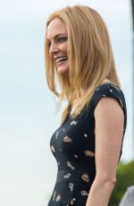 HEATHER GRAHAM on the Set of Extra at the Grove in Los Angeles