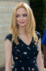 HEATHER GRAHAM on the Set of Extra at the Grove in Los Angeles