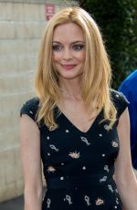 HEATHER GRAHAM on the Set of Extra at the Grove in Los Angeles