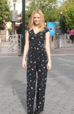 HEATHER GRAHAM on the Set of Extra at the Grove in Los Angeles