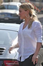 HILARY DUFF Arrives at a Studio in Los Angeles