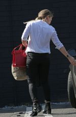 HILARY DUFF Arrives at a Studio in Los Angeles