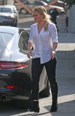 HILARY DUFF Arrives at a Studio in Los Angeles