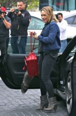 HILARY DUFF Arrives to Cecconi