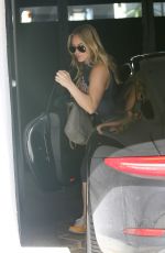 HILARY DUFF Arrives to the Gym in West Hollywood