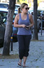 HILARY DUFF Heading to a Salon in Sherman Oaks