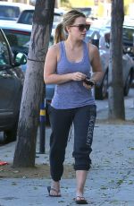 HILARY DUFF Heading to a Salon in Sherman Oaks