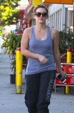 HILARY DUFF Heading to a Salon in Sherman Oaks
