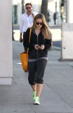 HILARY DUFF in Leggings Out in Hollywood