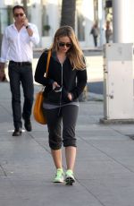 HILARY DUFF in Leggings Out in Hollywood