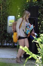 HILARY DUFF in Shorts Out  in West Hollywood