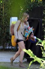 HILARY DUFF in Shorts Out  in West Hollywood