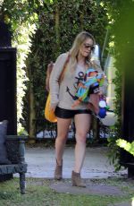 HILARY DUFF in Shorts Out  in West Hollywood