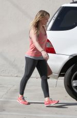 HILARY DUFF Leaves a Gym in Los Angeles
