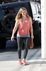 HILARY DUFF Leaves a Gym in Los Angeles