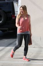 HILARY DUFF Leaves a Gym in Los Angeles
