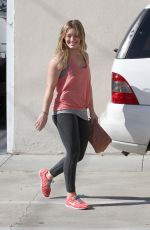 HILARY DUFF Leaves a Gym in Los Angeles