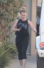 HILARY DUFF Leaves a Gym in Toluca Lake