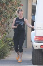 HILARY DUFF Leaves a Gym in Toluca Lake