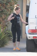 HILARY DUFF Leaves a Gym in Toluca Lake