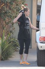 HILARY DUFF Leaves a Gym in Toluca Lake