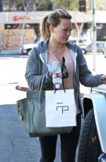 HILARY DUFF Leaves Face Place in West Hollywood