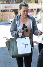 HILARY DUFF Leaves Face Place in West Hollywood