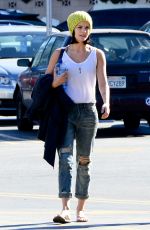 JAIME ALEXANDER in Tank Top and Ripped Jeans Going for Morning Coffee
