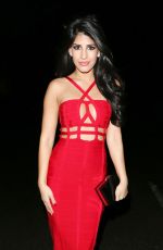JASMIN WALIA in Red Dress
